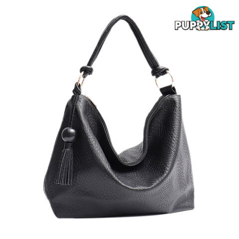 FARRYN BLACK VEGAN LEATHER LADIES HANDBAG