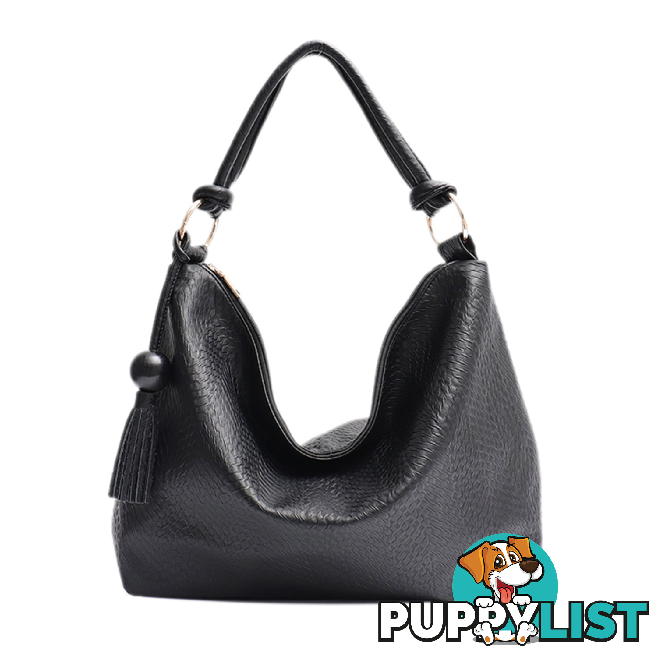 FARRYN BLACK VEGAN LEATHER LADIES HANDBAG