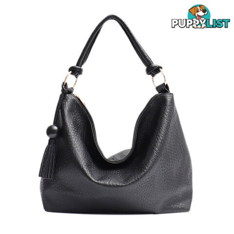 FARRYN BLACK VEGAN LEATHER LADIES HANDBAG