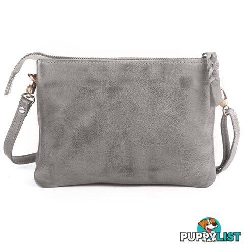 WATKINS GREY GENUINE LEATHER LADIES HANDBAG