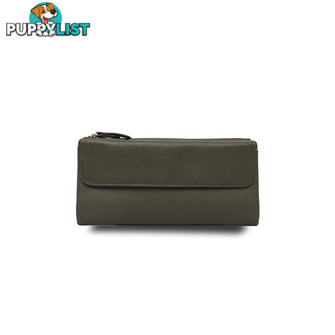 POPPY Olive Green Soft Genuine Leather Wallet