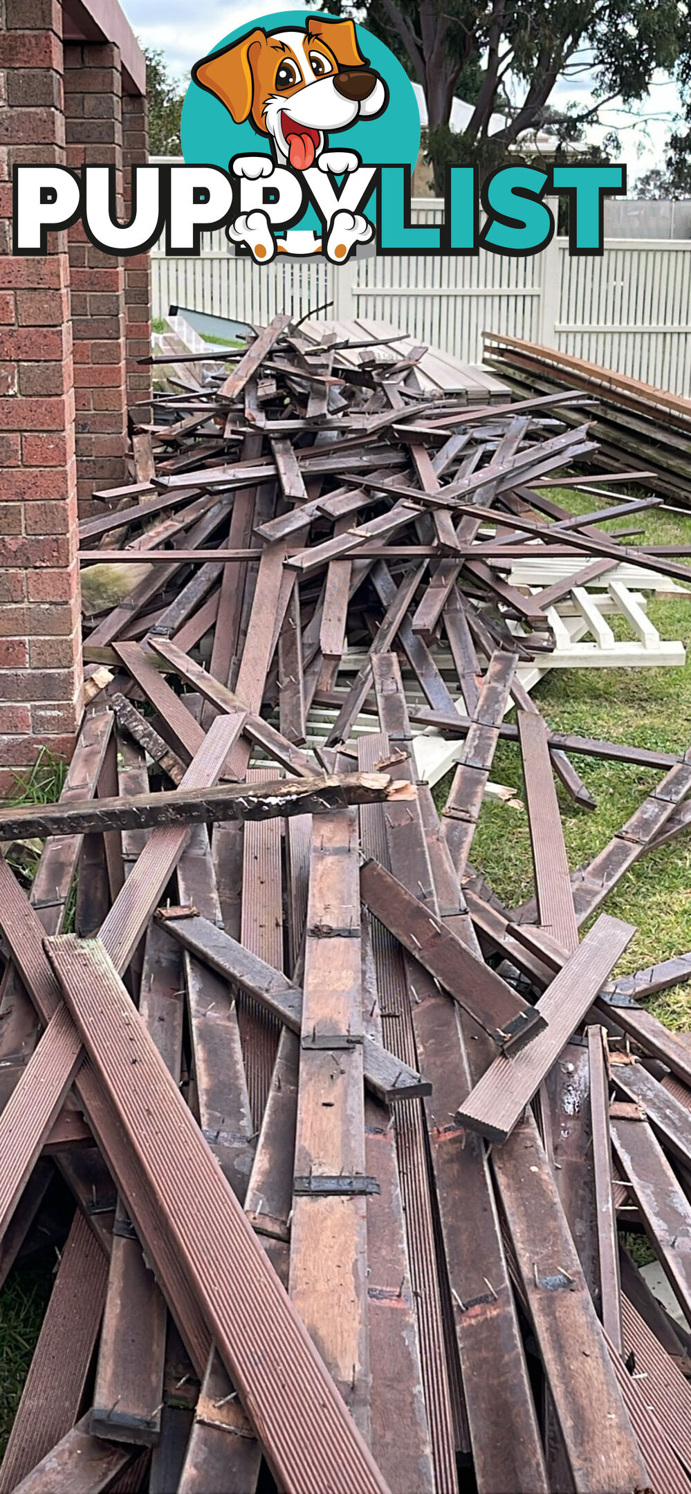 Merbau deck boards 70mm with nails