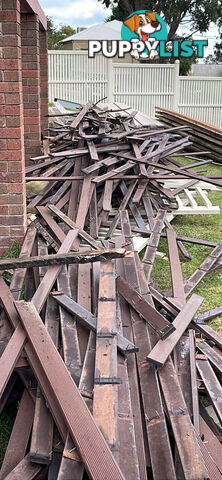Merbau deck boards 70mm with nails