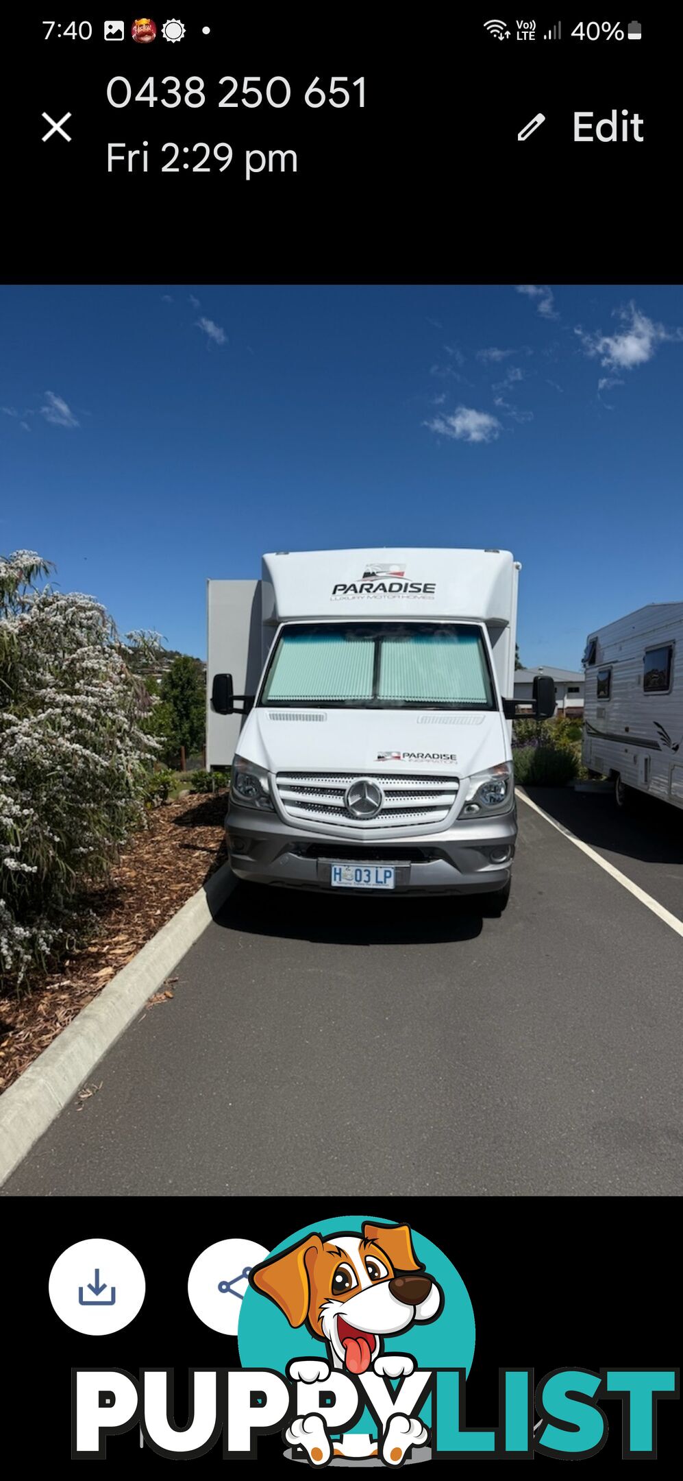 paradise Mercedes-Benz motor home 2017