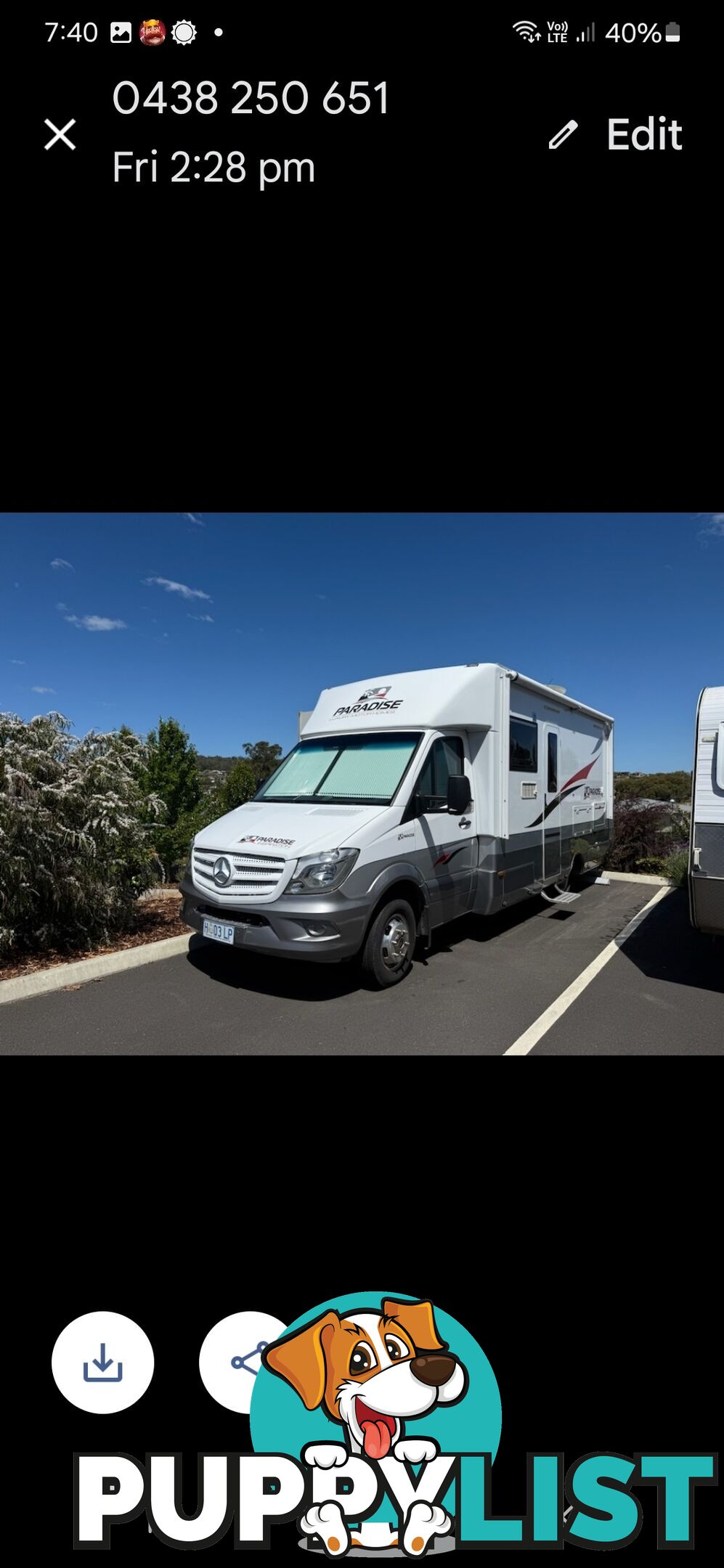 paradise Mercedes-Benz motor home 2017