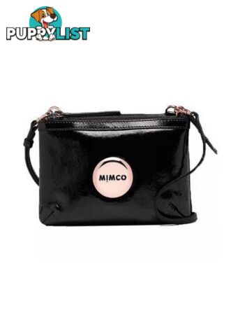 Mimco Secret Couch Patent Black with Rose Gold BNWT