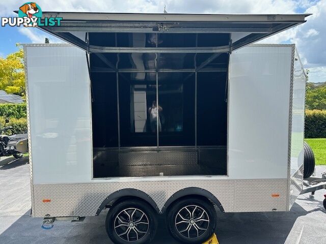 GAL BOX ALUMINIUM BIKE/CAMPING TRAILER 3600mm x 2300mm x 1800 TWIN AX