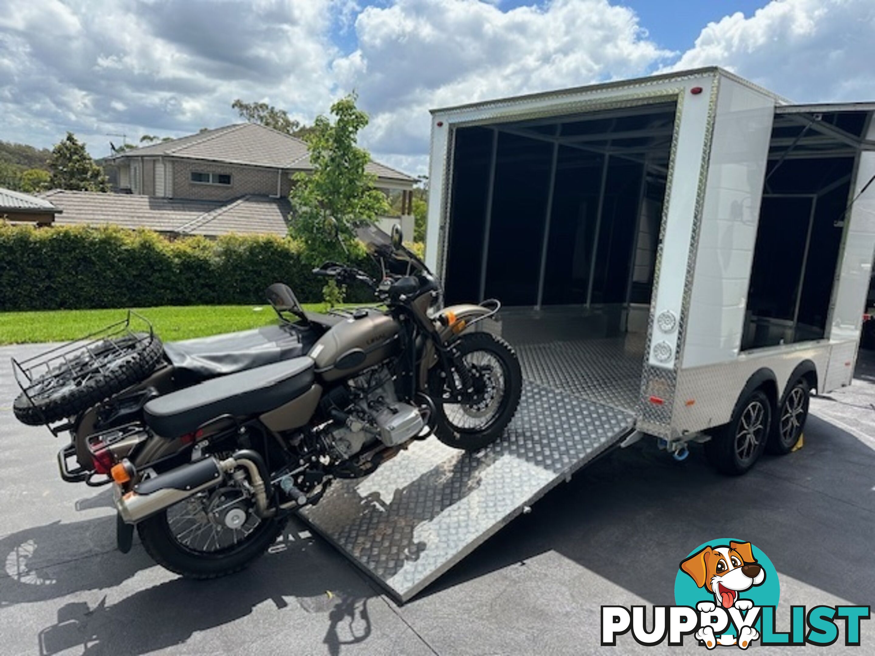 GAL BOX ALUMINIUM BIKE/CAMPING TRAILER 3600mm x 2300mm x 1800 TWIN AX