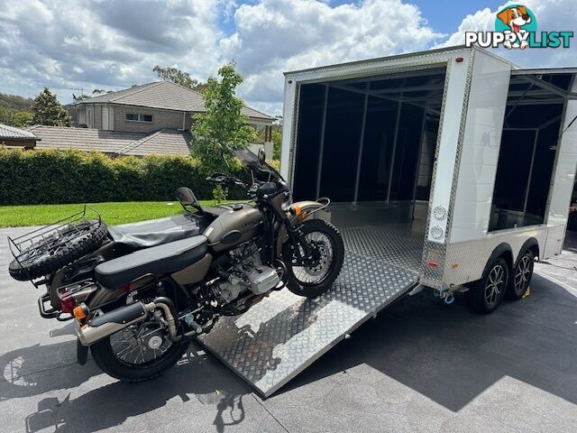 GAL BOX ALUMINIUM BIKE/CAMPING TRAILER 3600mm x 2300mm x 1800 TWIN AX