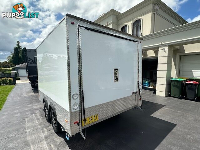 GAL BOX ALUMINIUM BIKE/CAMPING TRAILER 3600mm x 2300mm x 1800 TWIN AX