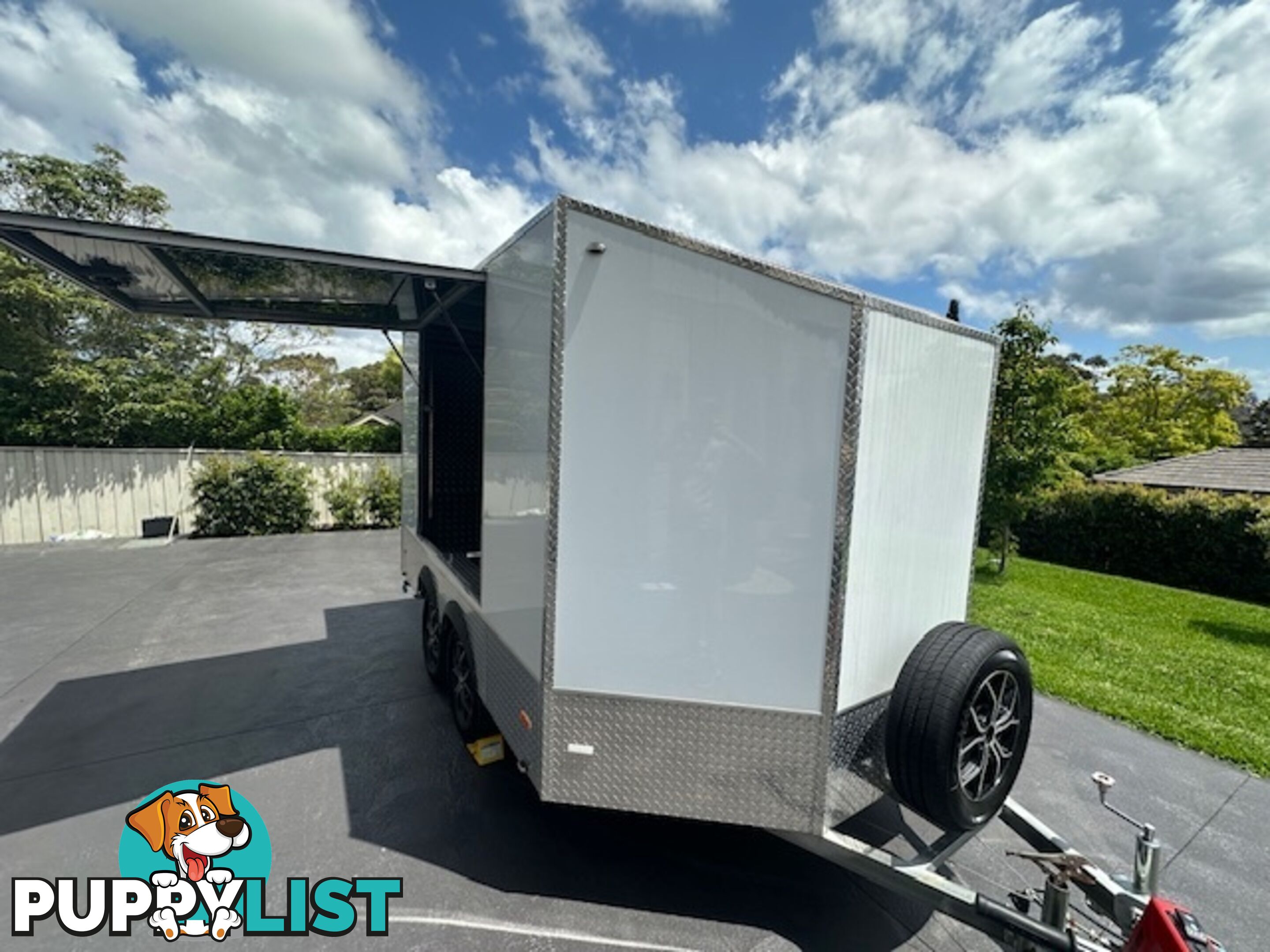GAL BOX ALUMINIUM BIKE/CAMPING TRAILER 3600mm x 2300mm x 1800 TWIN AX