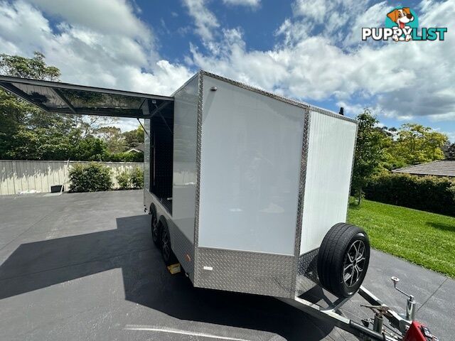 GAL BOX ALUMINIUM BIKE/CAMPING TRAILER 3600mm x 2300mm x 1800 TWIN AX