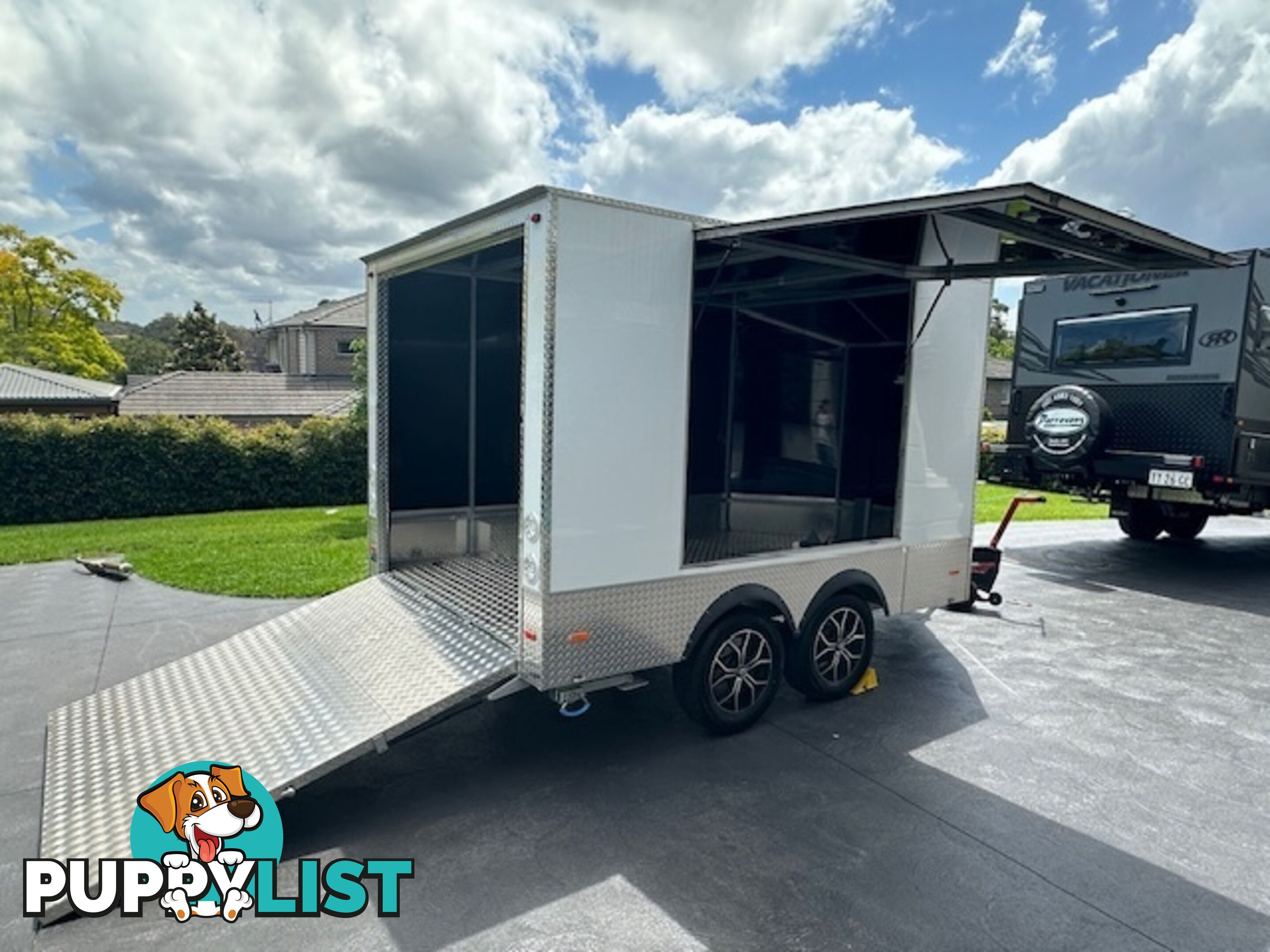 GAL BOX ALUMINIUM BIKE/CAMPING TRAILER 3600mm x 2300mm x 1800 TWIN AX