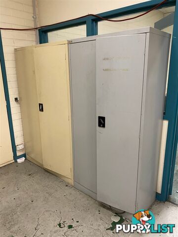 2x Steel Storage Cabinets and Contents