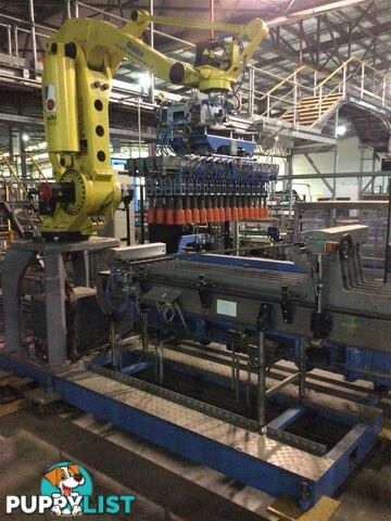 2006 Berchi Group Wine Bottle Packer with Infeed Conveying System