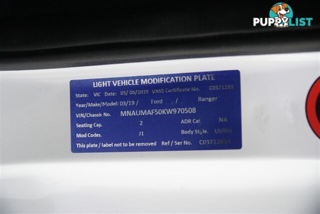 2019 FORD RANGER XL SINGLE CAB PX MKIII MY19 CAB CHASSIS