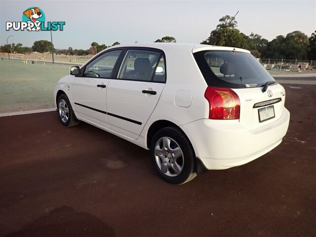 2005 TOYOTA COROLLA ASCENT SECA ZZE122R 5D HATCHBACK