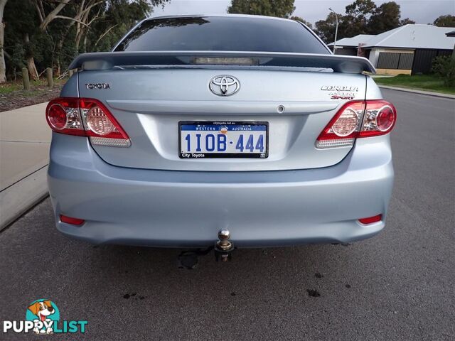 2012 TOYOTA COROLLA ASCENT SPORT ZRE152R MY11 4D SEDAN