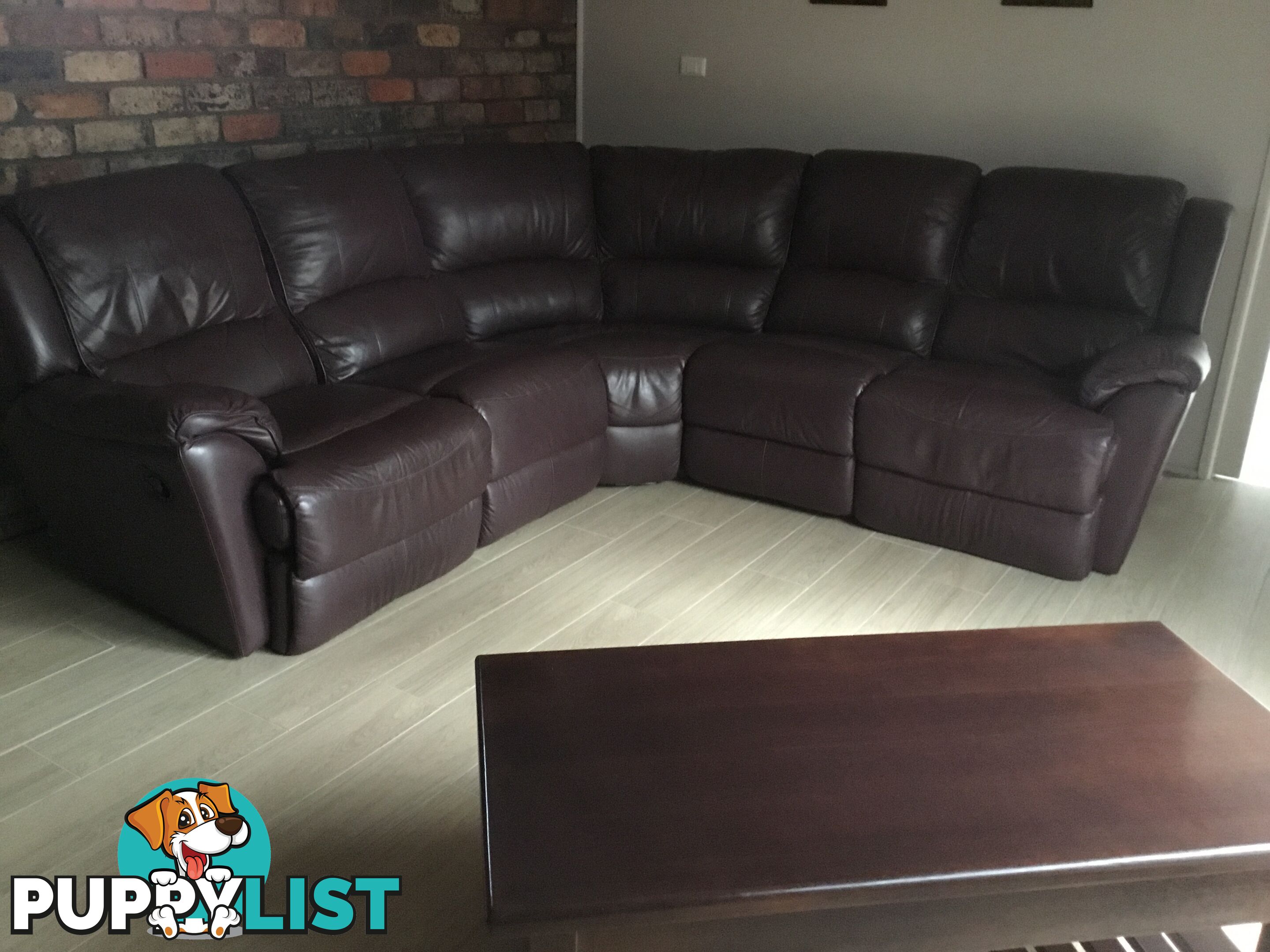 Leather Modular Lounge & Coffee Table