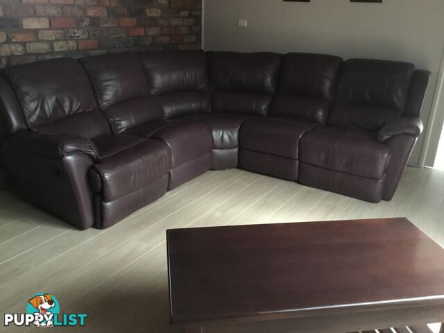 Leather Modular Lounge & Coffee Table