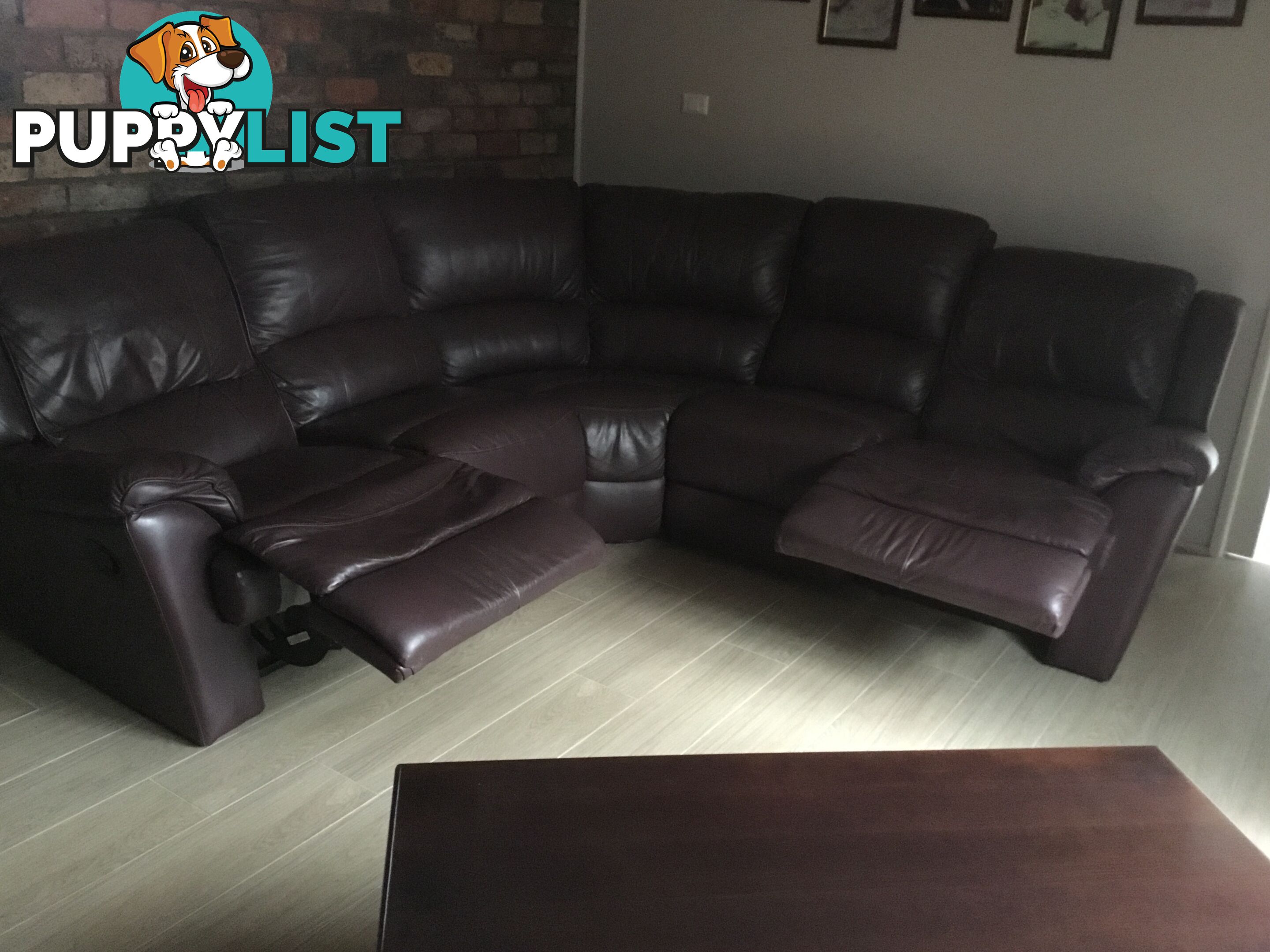 Leather Modular Lounge & Coffee Table