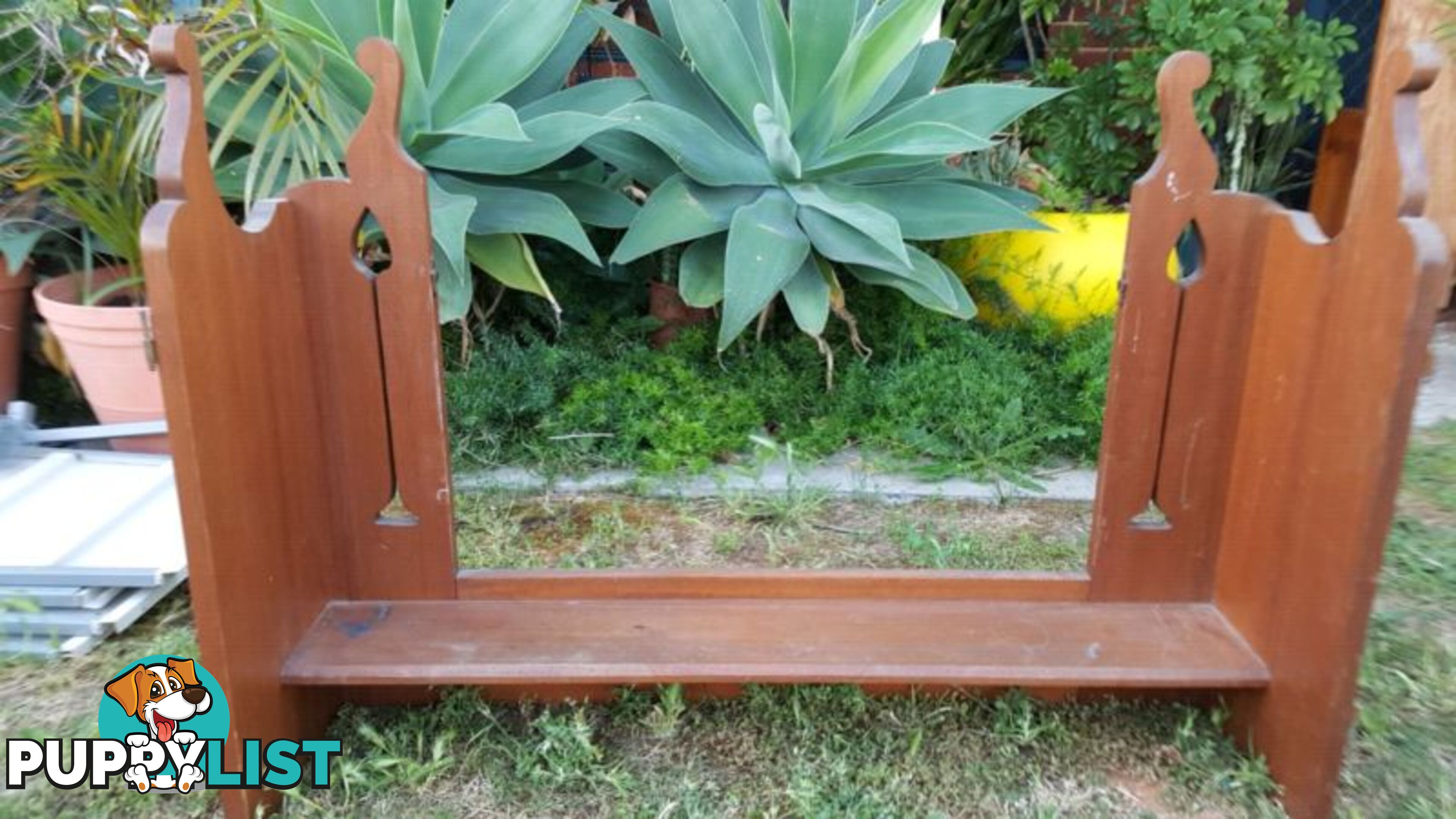 Wooden Carved Mirror Shelf