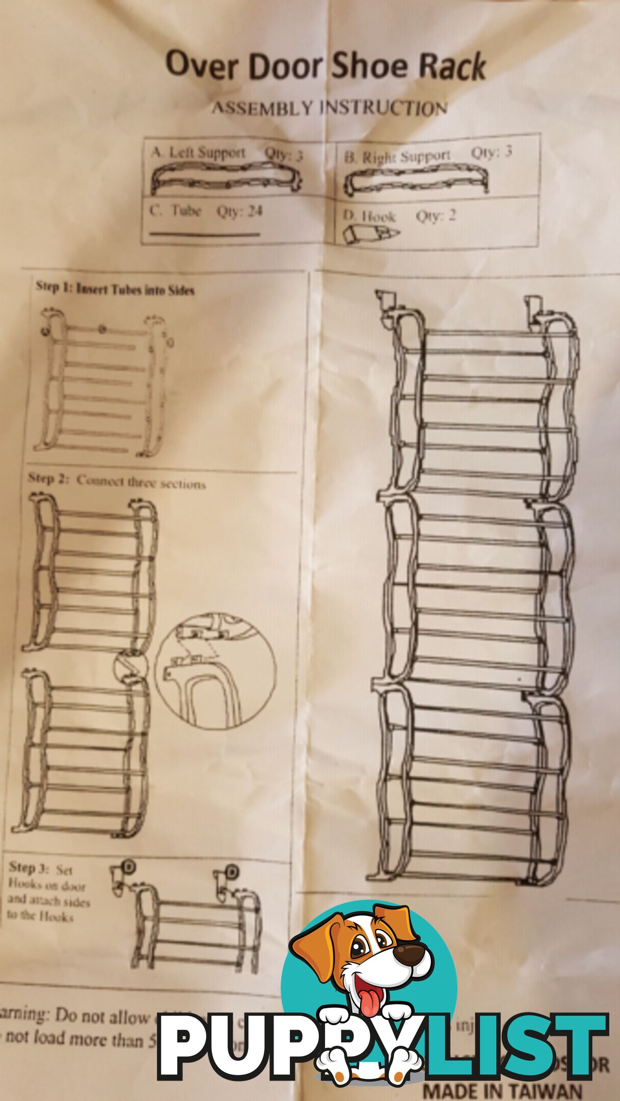 Over Door Shoe Rack