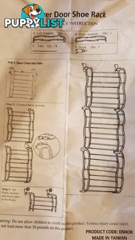 Over Door Shoe Rack