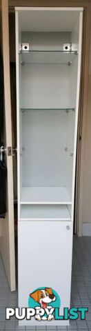 White Cabinet with glass shelves