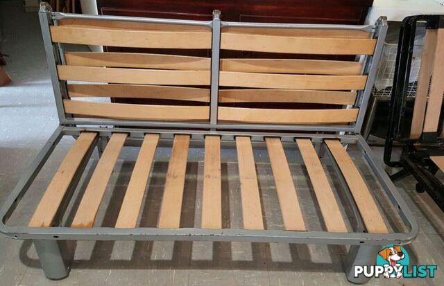 Double folding metal sofa bed