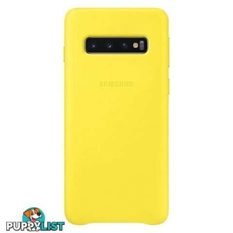 Samsung Leather Cover suits Galaxy S10 (6.1") - Yellow - Samsung - EF-VG973LYEGWW - 8801643644482