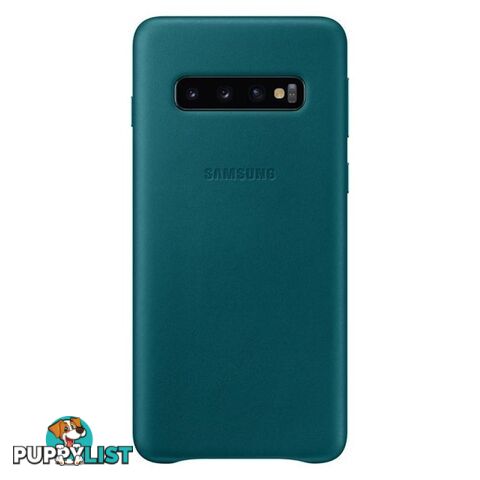 Samsung Leather Cover suits Galaxy S10 (6.1") - Green - Samsung - EF-VG973LGEGWW - 8801643644550