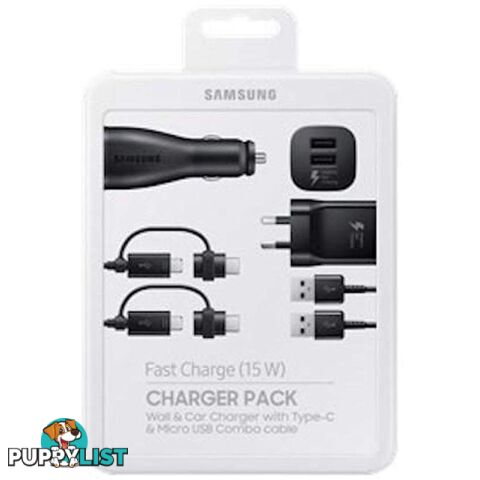 Samsung Power Pack With Wall and Car Charger Plus Two Type-c/Micro Combo Cables - Samsung - EP-U3100WBEGAU - 8801643384869