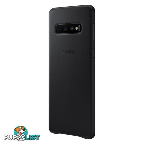 Samsung Leather Cover suits Galaxy S10 (6.1") - Black - Samsung - EF-VG973LBEGWW - 8801643644567