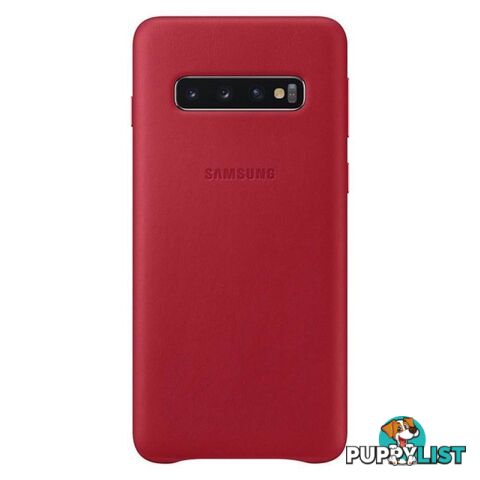 Samsung Leather Cover suits Galaxy S10 (6.1") - Red - Samsung - EF-VG973LREGWW - 8801643644512