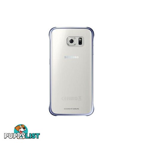 Samsung Galaxy S6 Edge Clear Back Cover - Blue/Black - Samsung - EF-QG925BBEGWW - 8806086666848