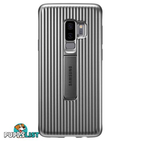 Samsung Galaxy S9 Plus (S9+) Protective Rugged Standing Cover - Grey/ Silver - Samsung - EF-RG965CSEGWW - 8801643105495