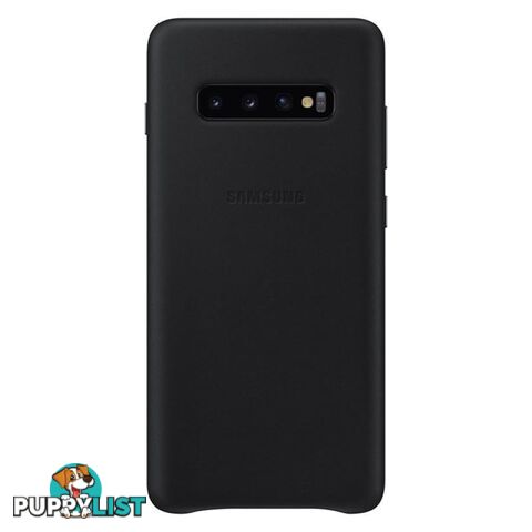 Samsung Leather Cover suits Galaxy S10+ (6.4") - Black - Samsung - EF-VG975LBEGWW - 8801643644475