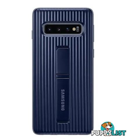 Samsung Protective Standing Cover suits Galaxy S10 (6.1") - Blue Black - Samsung - EF-RG973CBEGWW - 8801643641672