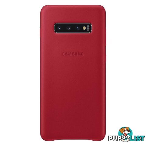 Samsung Leather Cover suits Galaxy S10+ (6.4") - Red - Samsung - EF-VG975LREGWW - 8801643644413