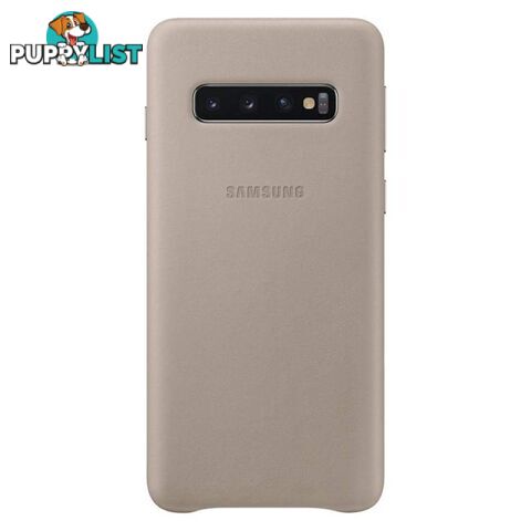 Samsung Leather Cover suits Galaxy S10 (6.1") - Grey - Samsung - EF-VG973LJEGWW - 8801643644543