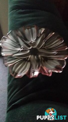 pink glass plate