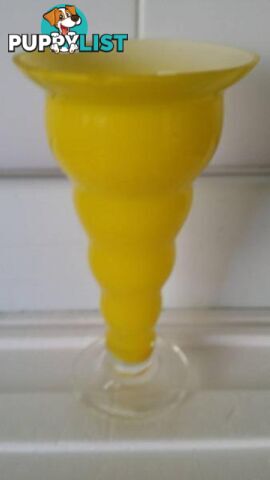 Yellow funky vase