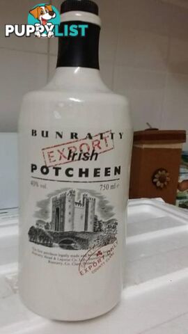 bunratty irish potcheen ceramic bottle