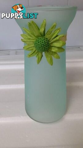 small pale blue vase