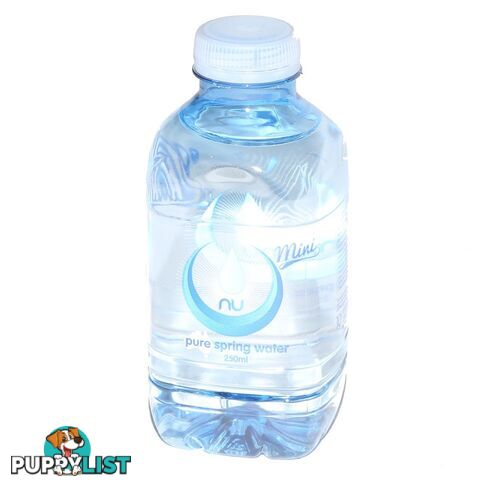 280 x NU Mini Pure Spring Water 250mL Bottles. Best Before: 03/2025.