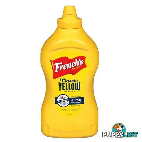 4 x FRENCH'S Classic Yellow Mustard, 850g. NB: best before 4/24.