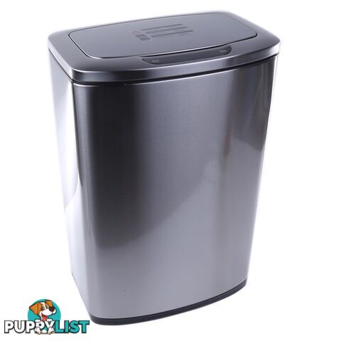 2 x SENSIBLE ECO LIVING 47L Motion Sensor Stainless Steel Trash Bin. NB: Mi