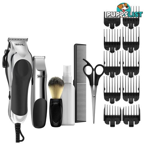 WAHL HOME PRODUCTS Haircutting Kit. N.B: Has been used. Main clipper is fau