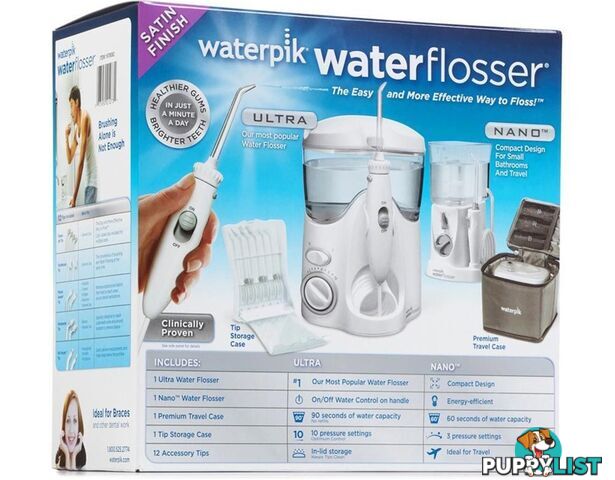 WATERPIK Ultra & Nano Water Flosser Travel Case Combo Pack. NB: Has been us